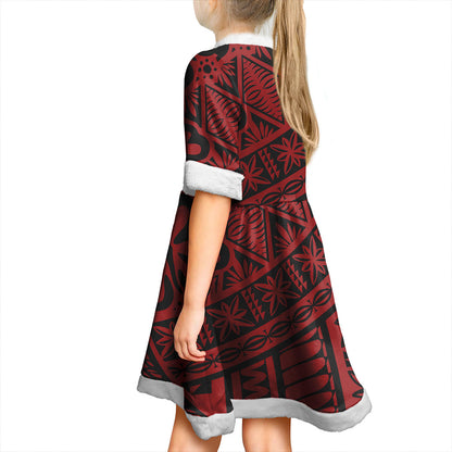 Tonga Women and Kid Christmas Dress Kupesi Ngatu