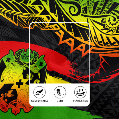 Tonga Rugby Jersey Tribal Polynesian Grunge Reggae