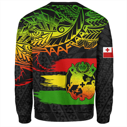 Tonga Sweatshirt Tribal Polynesian Grunge Reggae