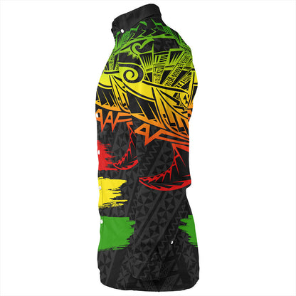 Tonga Long Sleeve Shirt Tribal Polynesian Grunge Reggae