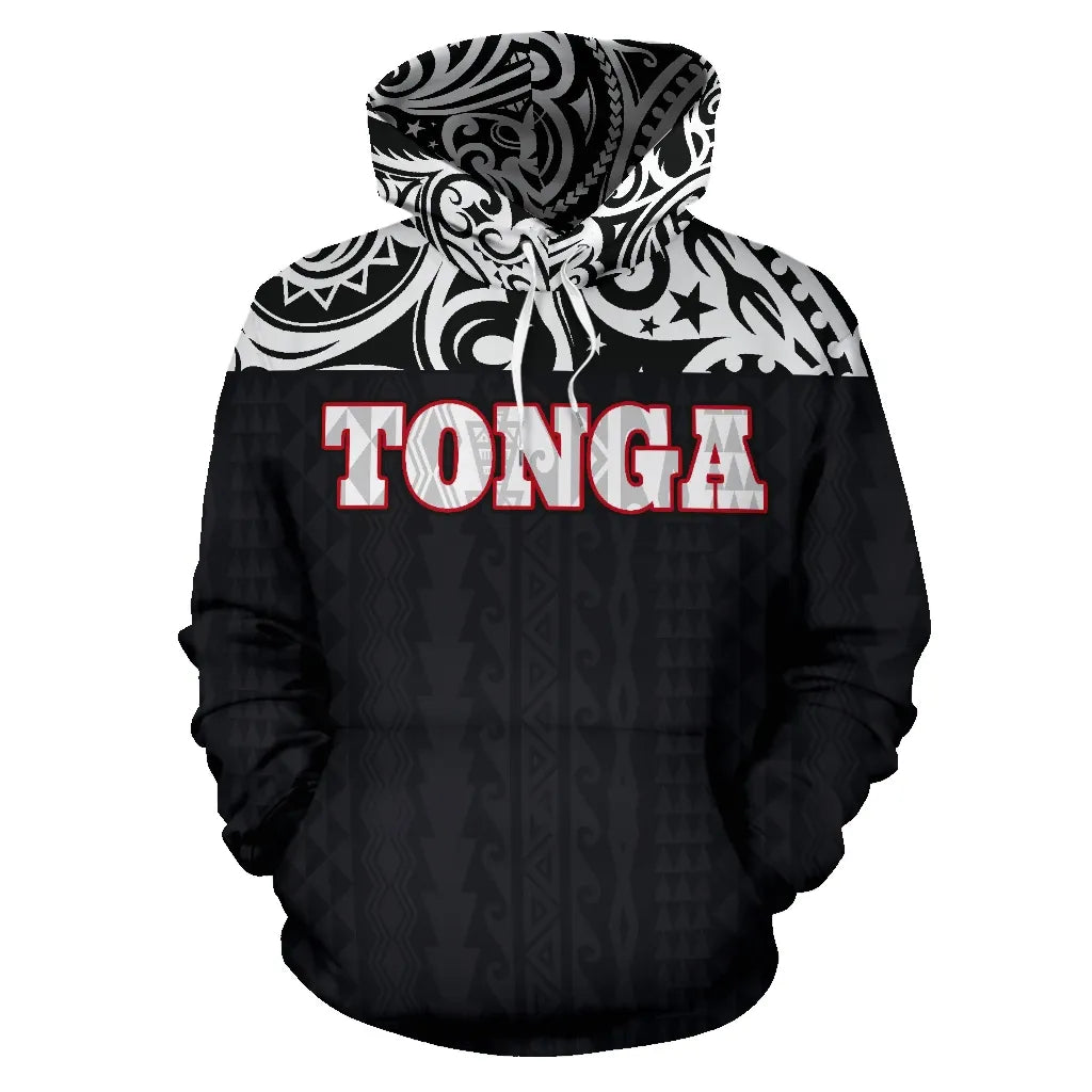 Tonga All Over Hoodie - Polynesian Black Style