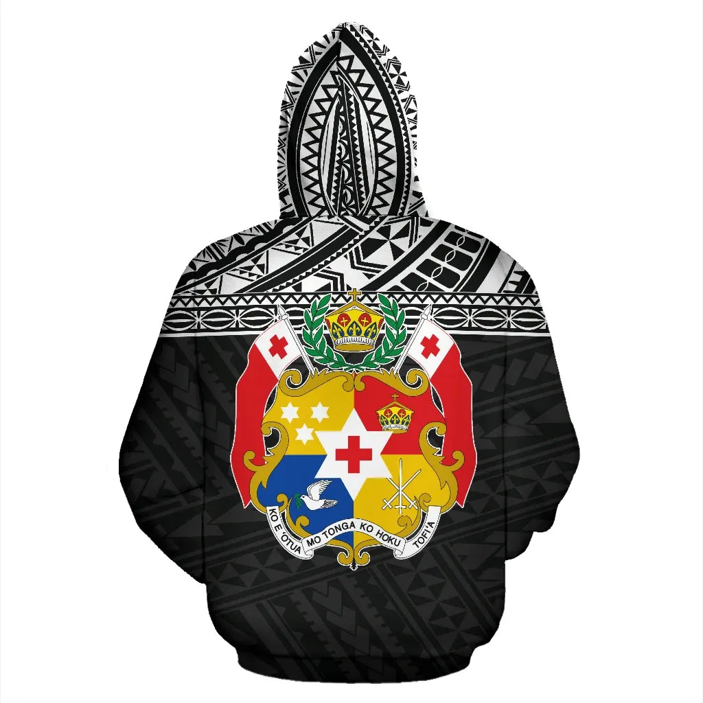 Tonga All Over Hoodie - Polynesian Black Version