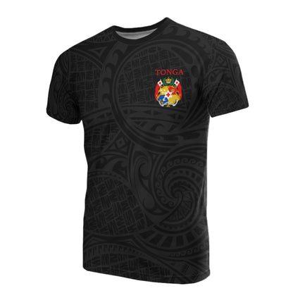 Tonga All Over Print T-Shirt - Tonga Flag Coat Of Arms