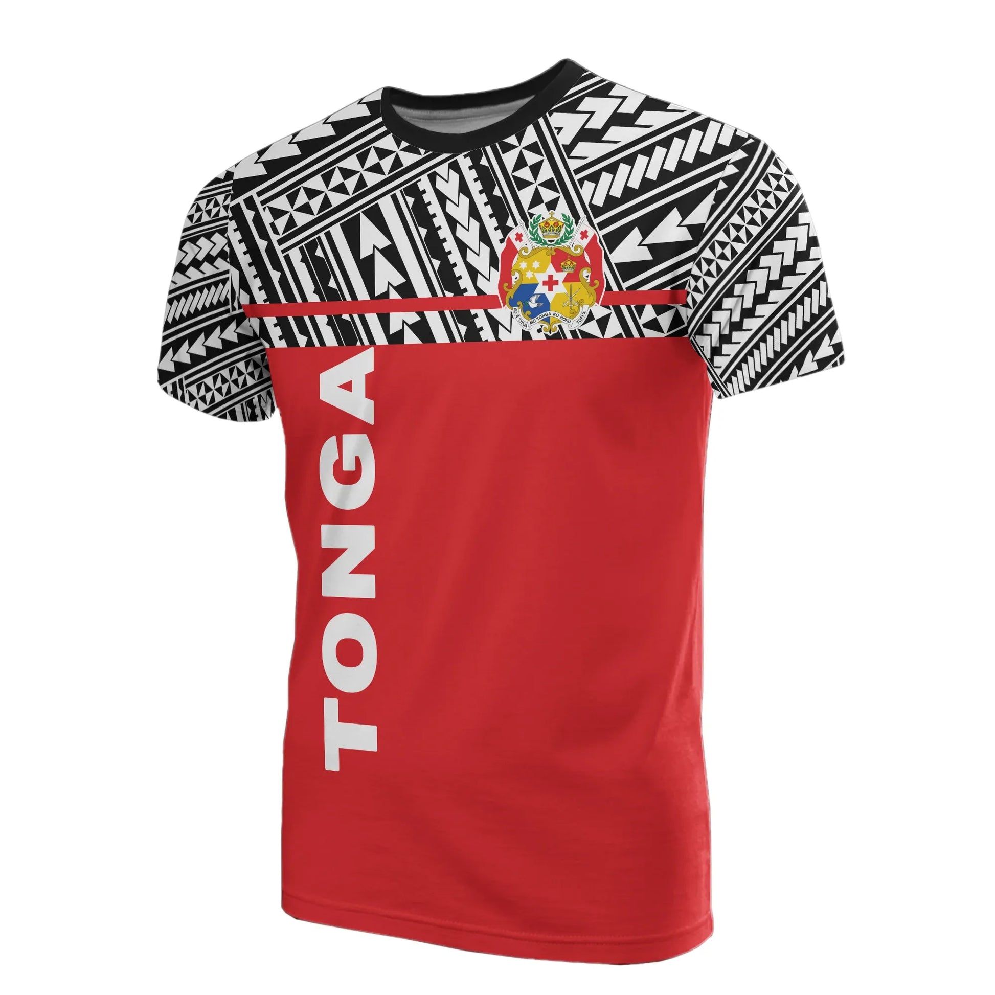 Tonga All Over T-Shirt - Tonga Coat Of Arms Polynesian Horizontal Style