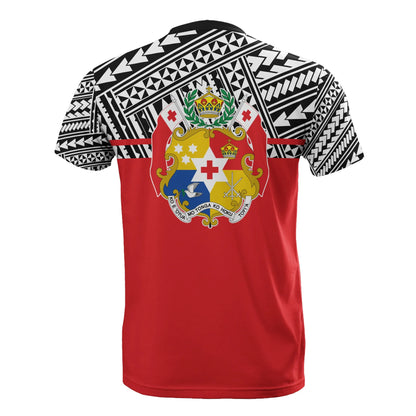 Tonga All Over T-Shirt - Tonga Coat Of Arms Polynesian Horizontal Style