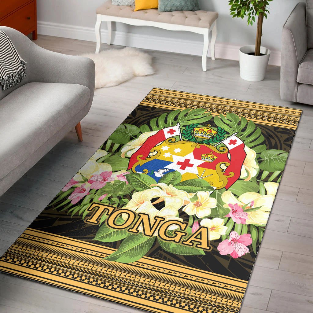 Tonga Area Rug - Polynesian Gold Patterns Collection