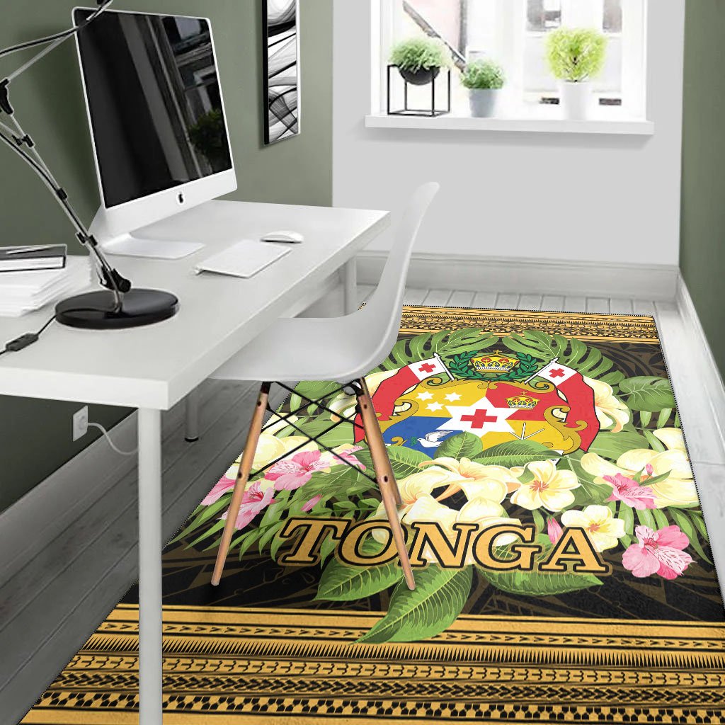 Tonga Area Rug - Polynesian Gold Patterns Collection