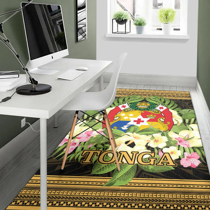 Tonga Area Rug - Polynesian Gold Patterns Collection