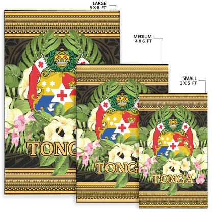 Tonga Area Rug - Polynesian Gold Patterns Collection