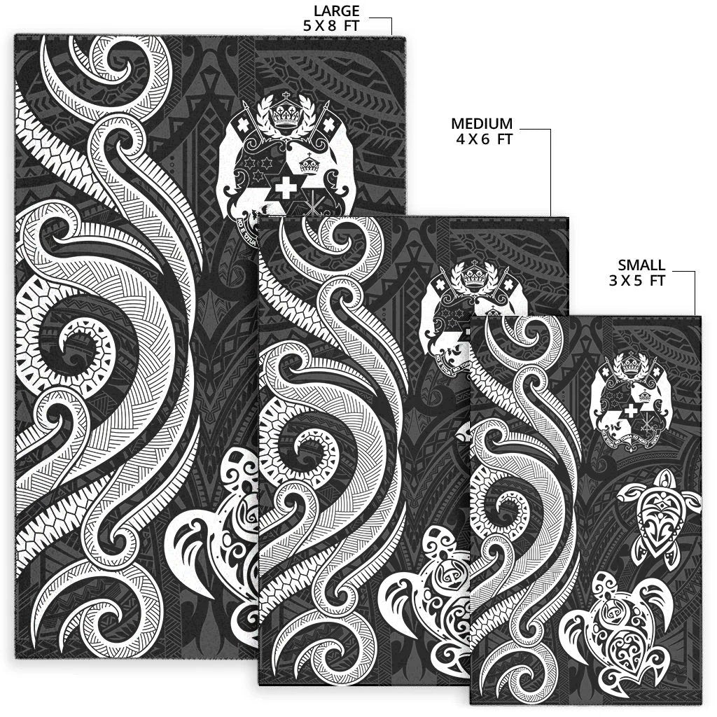 Tonga Area Rug - White Tentacle Turtle