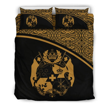 Tonga Duvet Cover Set - Gold Curve Style