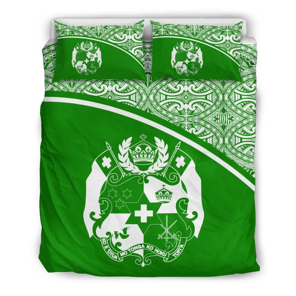 Tonga Duvet Cover Set - Green Curve Style