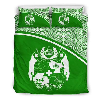 Tonga Duvet Cover Set - Green Curve Style