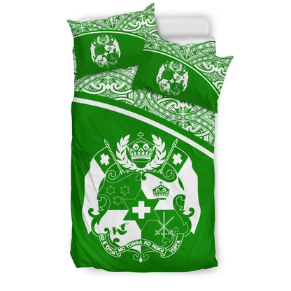 Tonga Duvet Cover Set - Green Curve Style