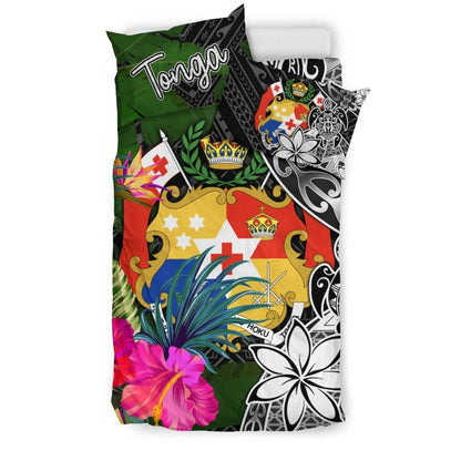 Tonga Bedding Set - Turtle Plumeria Banana Leaf