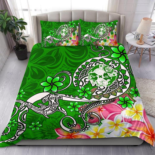 Tonga Bedding Set - Turtle Plumeria (Green)