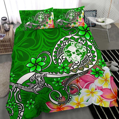 Tonga Bedding Set - Turtle Plumeria (Green)