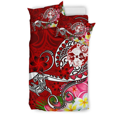 Tonga Bedding Set - Turtle Plumeria (Red)