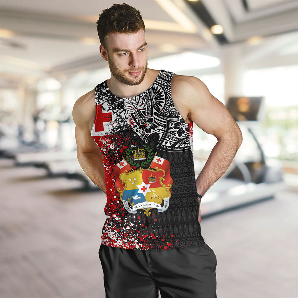 Tonga Tank Top Flag Brush Paint Style