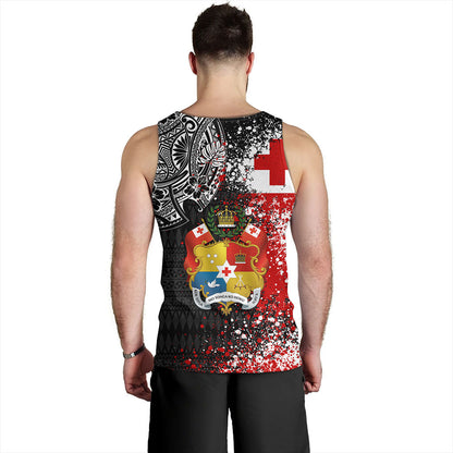 Tonga Tank Top Flag Brush Paint Style