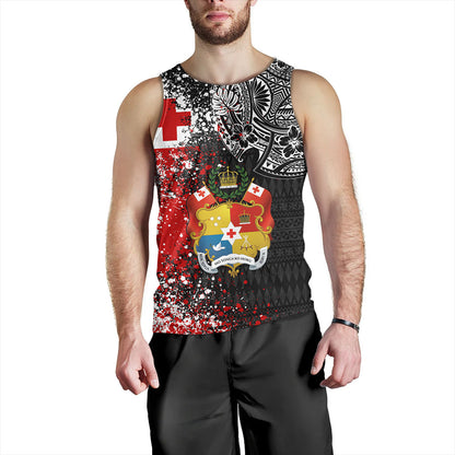 Tonga Tank Top Flag Brush Paint Style