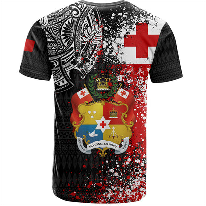Tonga T-Shirt Flag Brush Paint Style
