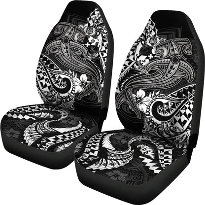 Tonga Car Seat Covers  - White Shark Polynesian Tattoo