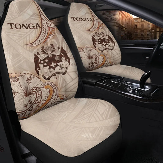 Tonga Car Seat Cover - Hibiscus Flowers Vintage Style