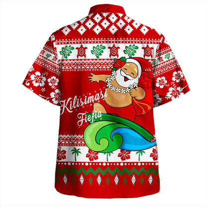 Tonga Hawaiian Shirt Santa Claus Ho Ho Ho Christmas