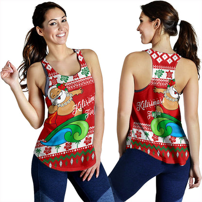 Tonga Women Tank Santa Claus Ho Ho Ho Christmas