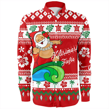Tonga Long Sleeve Shirt Santa Claus Ho Ho Ho Christmas