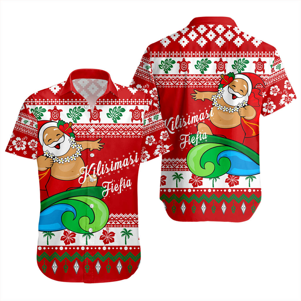 Tonga Short Sleeve Shirt Santa Claus Ho Ho Ho Christmas