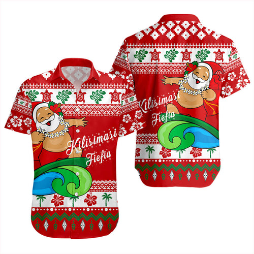 Tonga Short Sleeve Shirt Santa Claus Ho Ho Ho Christmas