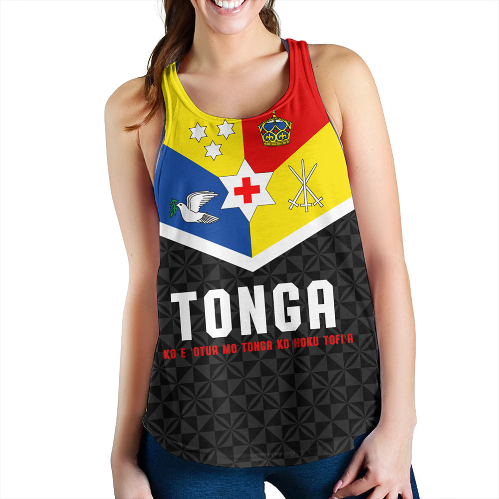 Tonga Women Tank Custom Coat Of Arm Sport Style
