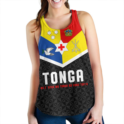 Tonga Women Tank Custom Coat Of Arm Sport Style