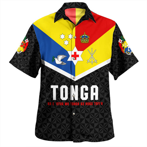 Tonga Hawaiian Shirt Custom Coat Of Arm Sport Style
