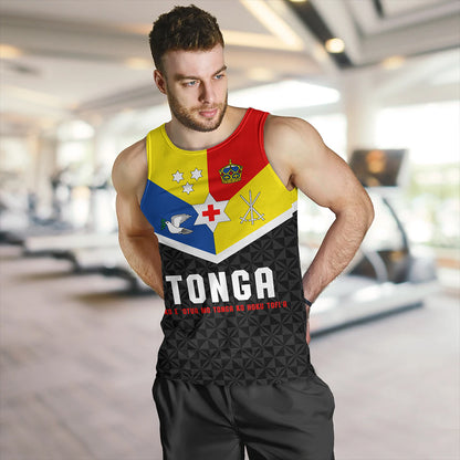 Tonga Tank Top Custom Coat Of Arm Sport Style