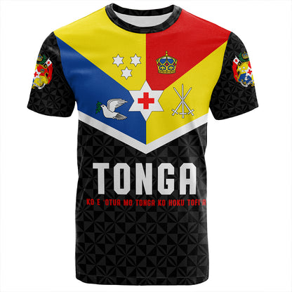 Tonga T-Shirt Custom Coat Of Arm Sport Style