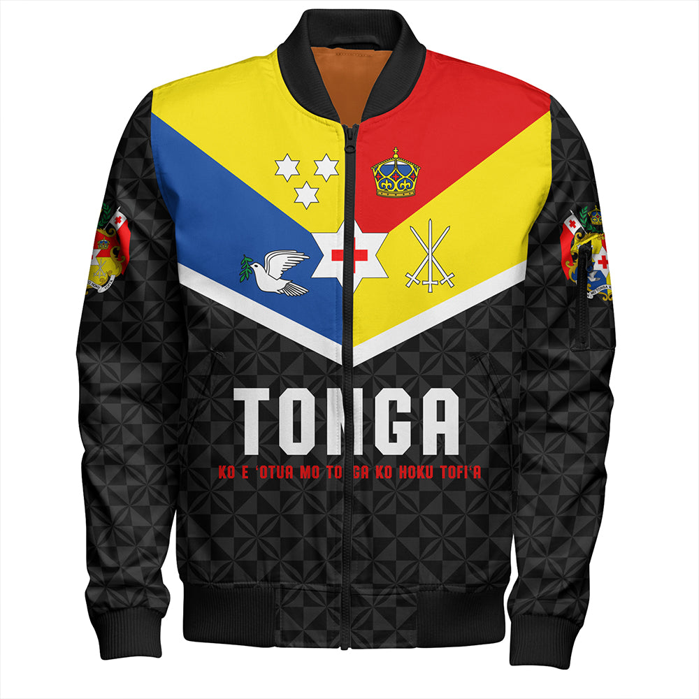 Tonga Bomber Jacket Custom Coat Of Arm Sport Style