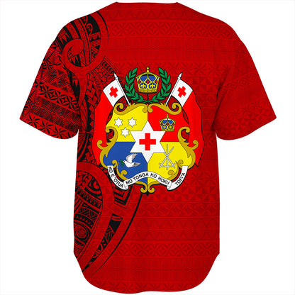 Tonga Baseball Shirt Flag Pattern Circle Style