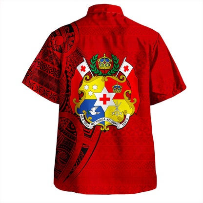 Tonga Hawaiian Shirt Coat Of Arms Tribal Polynesian