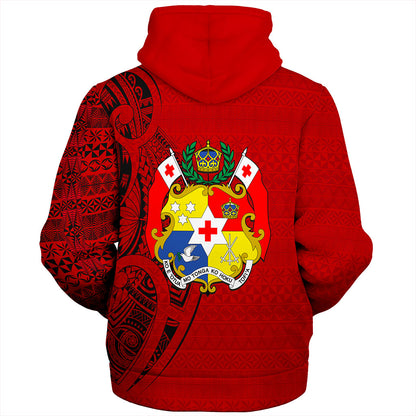 Tonga Sherpa Hoodie Coat Of Arms Tribal Polynesian