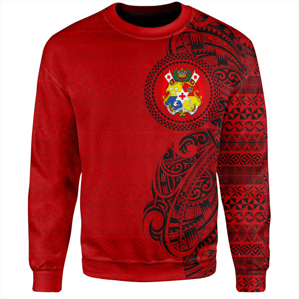 Tonga Sweatshirt Coat Of Arms Tribal Polynesian