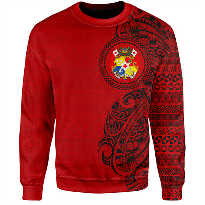 Tonga Sweatshirt Coat Of Arms Tribal Polynesian