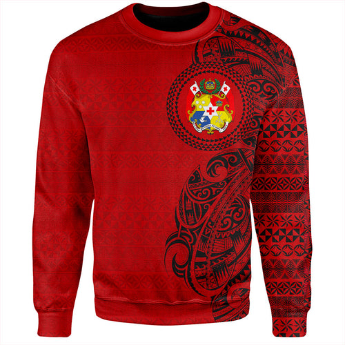 Tonga Sweatshirt Coat Of Arms Tribal Polynesian