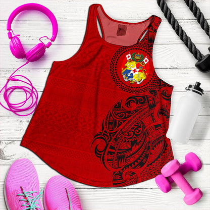Tonga Women Tank Coat Of Arms Tribal Polynesian