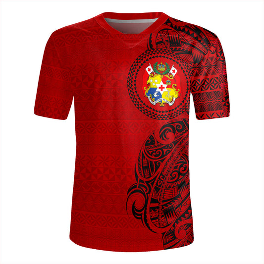 Tonga Rugby Jersey Flag Pattern Circle Style
