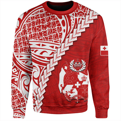Tonga Sweatshirt Lauhala Tribal Coat Of Arms