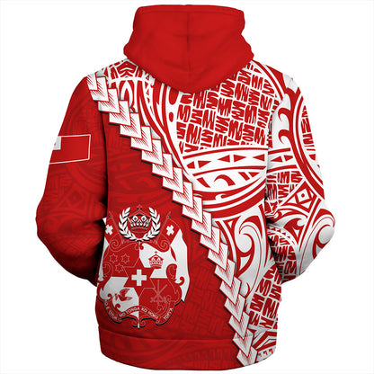 Tonga Sherpa Hoodie Lauhala Tribal Coat Of Arms