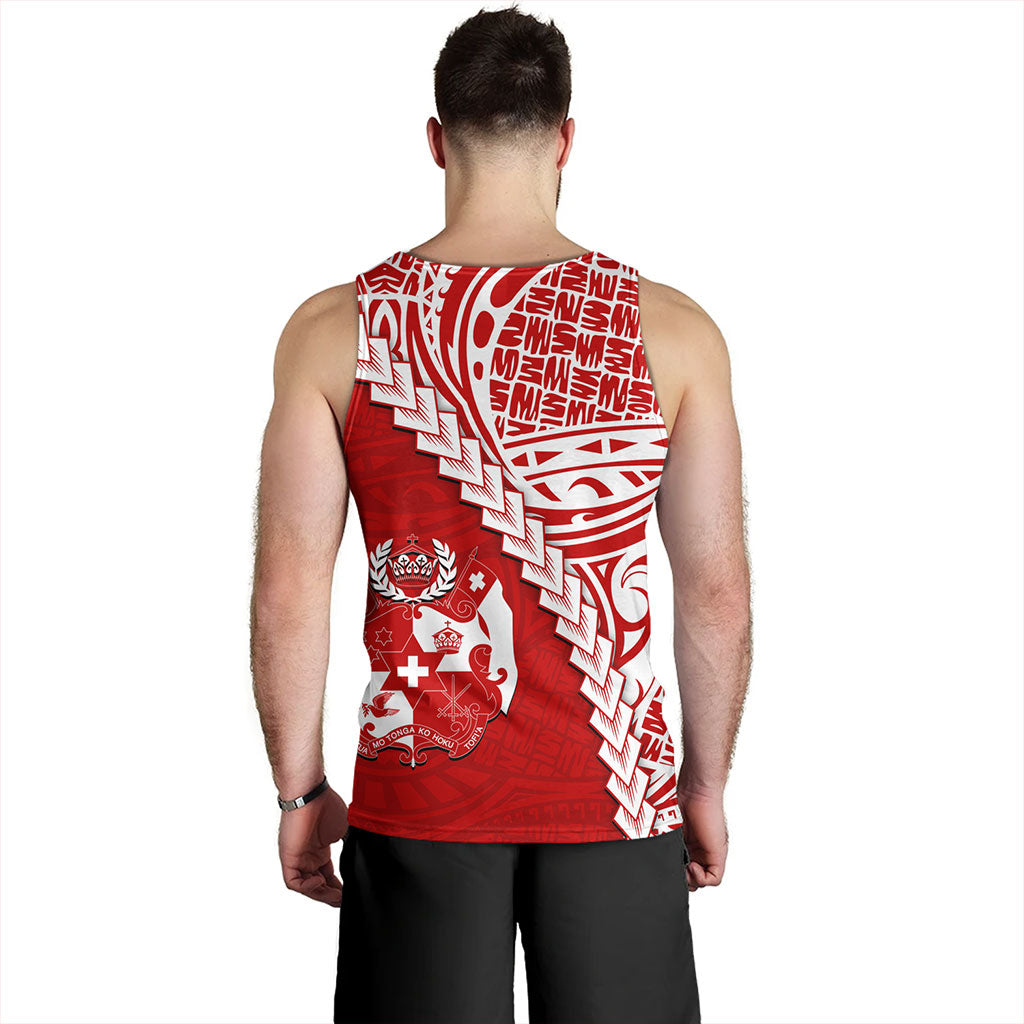 Tonga Tank Top Lauhala Tribal Coat Of Arms